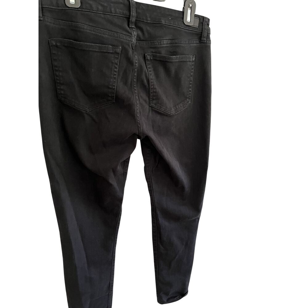 Lauren Ralph Lauren Jeans 10 Women Black Med Rise Straight Leg Preppy Old Money